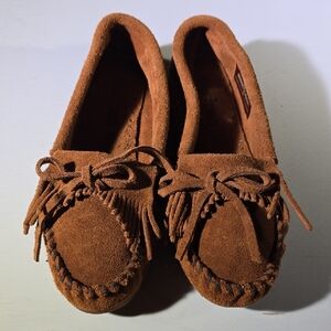 Minnetonka Women's Tan Moccasins Size 7 Like New Western Casual